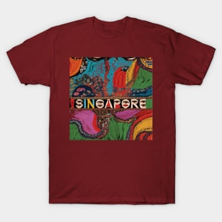 Singapore Hidden in Abstract Art Tshirt T-Shirt